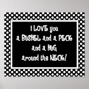 Eu te amo um alqueire e um poster do Peck