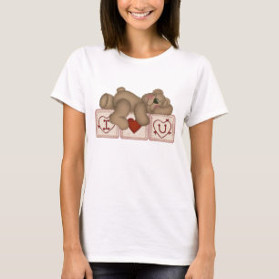 Eu te amo Urso de Teddy - Camiseta feminina