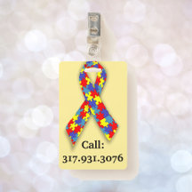 Eu Tenho Autismo Às Vezes Eu CORRO - Crachá de Ide