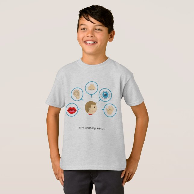 Eu tenho necessidades sensoriais - o t-shirt do (Frente Completa)