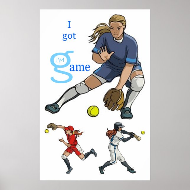 Eu tenho Poster de jogo (Softball) (Frente)