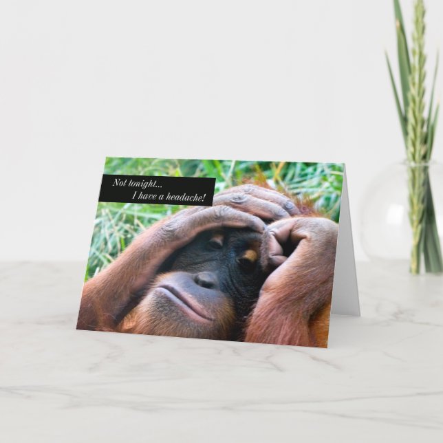 Eu Tenho Um Cartão De Cabeça De Orangutan (Frente)