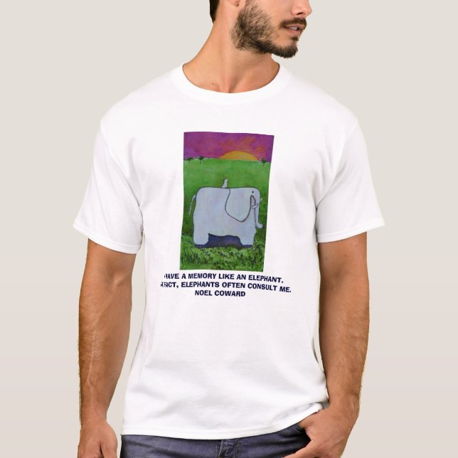 EU TENHO uma MEMÓRIA COMO um ELEFANTE - t-shirt (Frente)