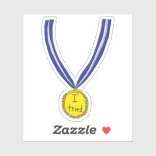 Eu Tentei Adesivos de Vinil Personalizados Medal