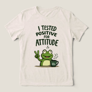Eu Testei Positivo para Camiseta Engraçada de Sapo