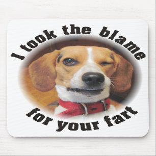 Eu tomei a culpa para o seu fart cão Mousepad do