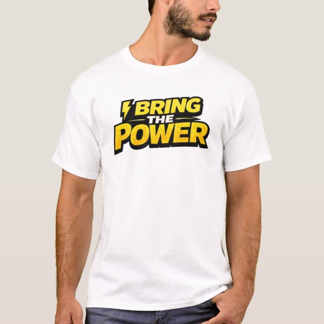 Eu Trago a Camiseta de Eletricista de Relâmpago El (Frente)