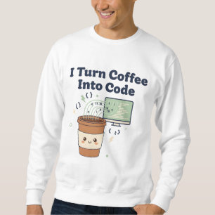 Eu Transformo Café em Código – Camiseta Divertida 