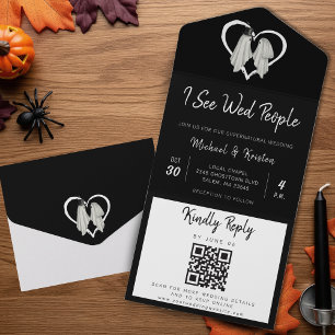 Eu Vejo Casamento de Halloween De Fantasmas Da Pes