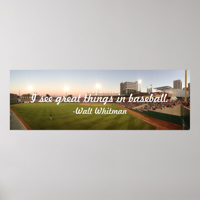 "Eu Vejo Coisas De Excelente No Baseball" Poster (Frente)