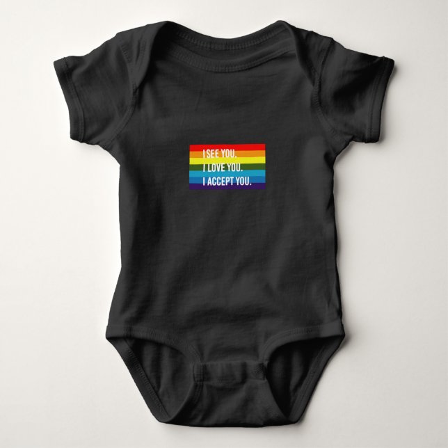 Eu Vejo Eu Amo Você Eu Aceito Você Camisa Orgulho  (Frente)