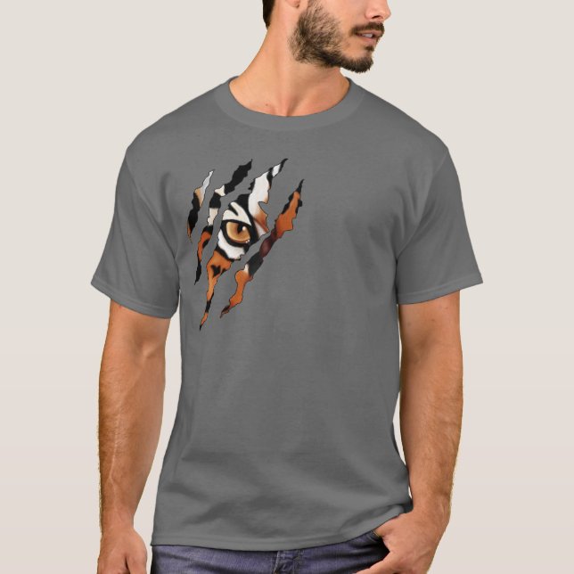 Eu Vejo Você. Tigre - Camiseta De Olho E Alça (Frente)
