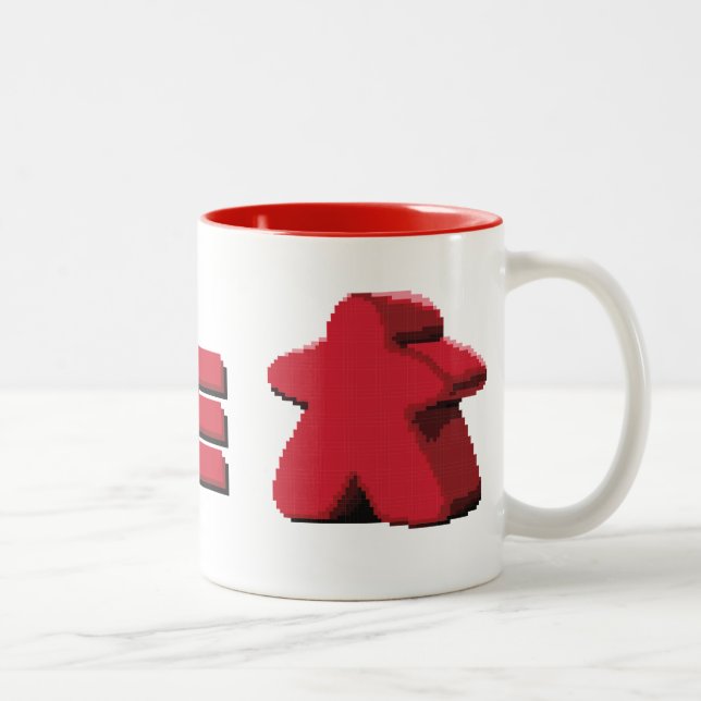 Eu ver a caneca de café vermelha de Meeple (Direita)