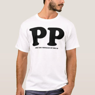 Eu ver que você observou meu t-shirt grande dos P