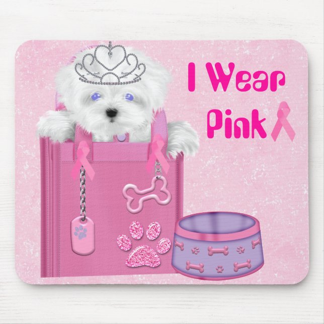 Eu Visto Mousepad Rosa (Frente)