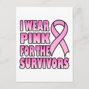 Eu Visto rosa para o cartão postal dos sobreviven
