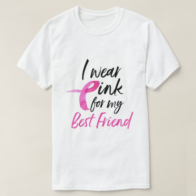 Eu Visto Rosa Para O Meu Melhor Cancer De Camisa D (Frente do Design)