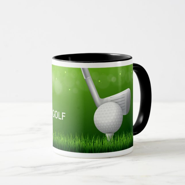 Eu Vivo Para A Caneca De Golfe (Frente Esquerda)
