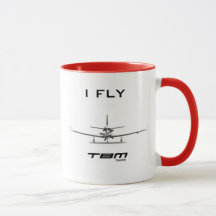 Eu vôo TBM - caneca de café piloto