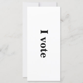 "Eu voto" Cartão de Intenção