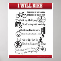 Eu Vou Andar De Bicicleta Poster