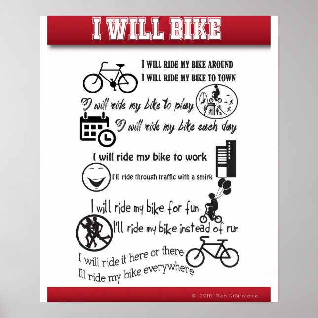 Eu Vou Andar De Bicicleta Poster (Frente)