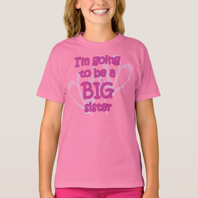 Eu vou ser uma grande irmã Garotas T-Shirt (Frente)