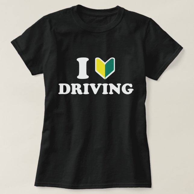 Eu Wakaba [Coração/Amor] Camiseta de Condução (Frente do Design)