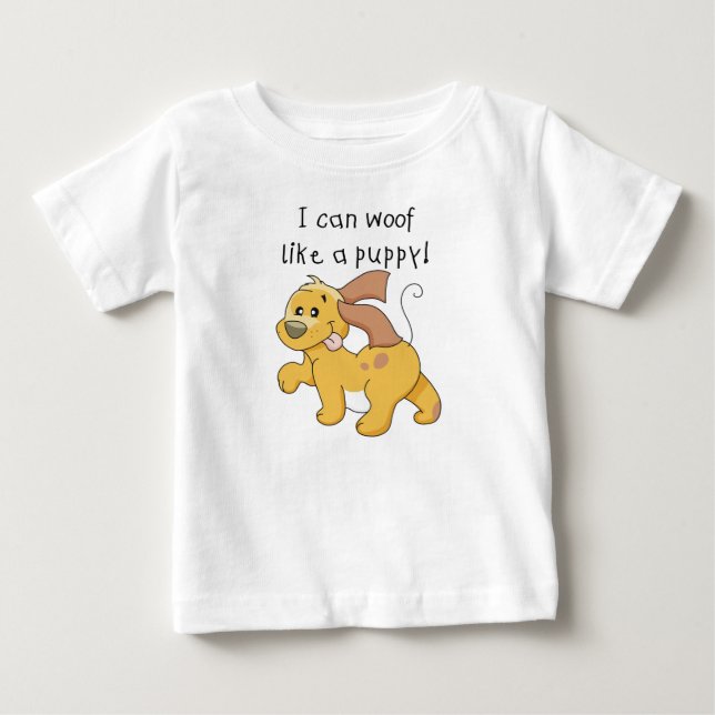 Eu Woof gosto do camiseta e dos presentes de um (Frente)