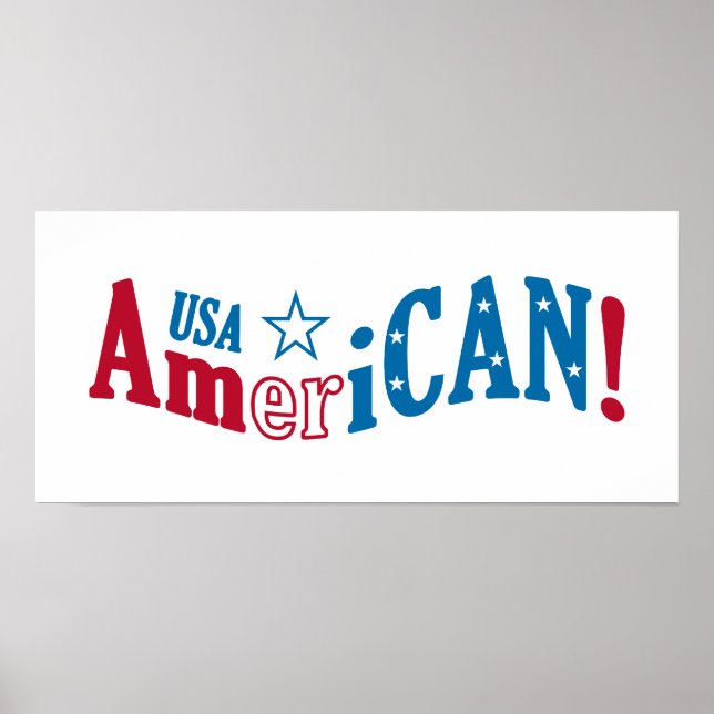 EUA AmeriCAN! poster personalizado (Frente)