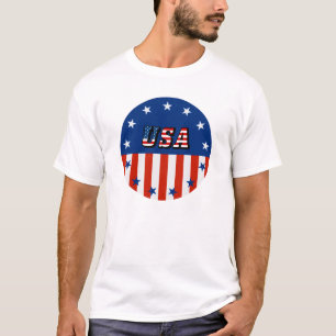 EUA - Bandeira americana e estrelas no t-shirt do