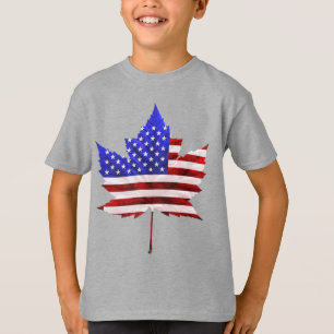 EUA Canadá T-Shirts Canadá Crianças EUA Shirts 