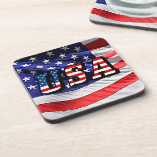 EUA - Duro de bandeira americana Porta copos plást