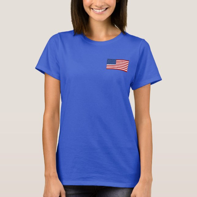 EUA Flag e Map dk T-Shirt (Frente)