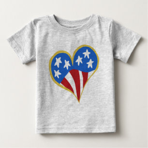 EUA Flag Heart Criança & Toddler T-shirts