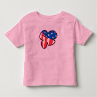 EUA Flag Hibiscus Criança & Toddler T-shirts