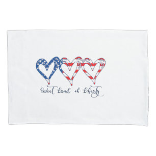 EUA Flag Patriotic Hearts 4 de julho Sweet Land o