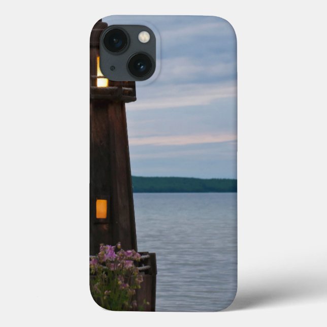 EUA, Michigan. Farol de decoração de vara (Verso)
