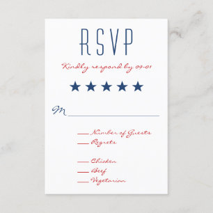 EUA Patriotic Flag Wedding RSVP 2