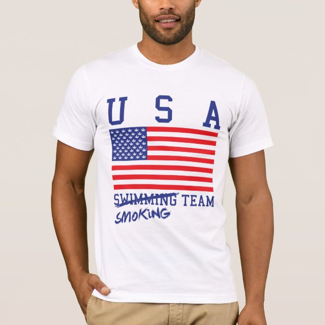 EUA que fumam a camisa da equipe (Frente)
