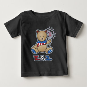 EUA Teddy Bear Criança & Toddler T-shirts