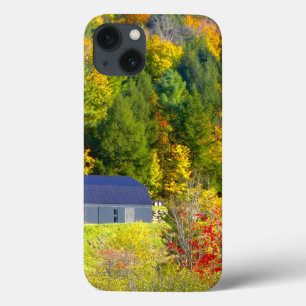 EUA, Vermont. Folhagem de outono ao longo da rodov