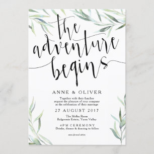 Eucalipto A Aventura Começa Convite De Casamento