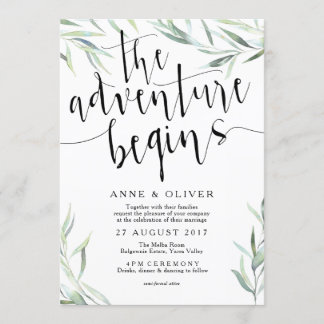 Eucalipto A Aventura Começa Convite De Casamento