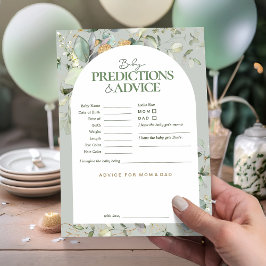 Eucalipto Botânico Predições e Cartão de Aviso