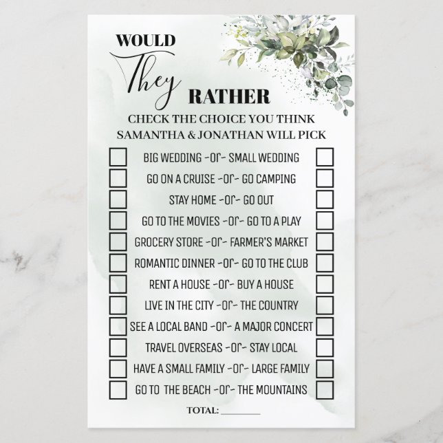 Eucalipto Eles prefeririam jogo de chuveiro bilíng (Frente)