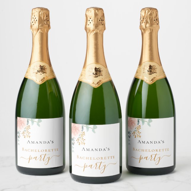 eucalipto floral rosa de festa de solteira (Garrafas)