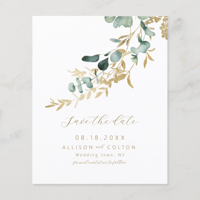 Eucalipto russo sage verde verde verde boho orçame (Frente)