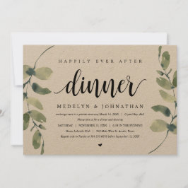 Eucalipto Rústico, Convite para Jantar de Casament