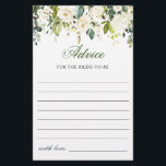 Eucalipto White Rose Elegante Deseja e Advoga<br><div class="desc">Eucalyptus Watercolor Deseja E Advice Card. Personalize com a noiva para ser o nome e a data do chá. Para mais personalização,  clique no link "personalizar mais". Se precisar de ajuda,  entre em contato comigo,  por favor.</div>
